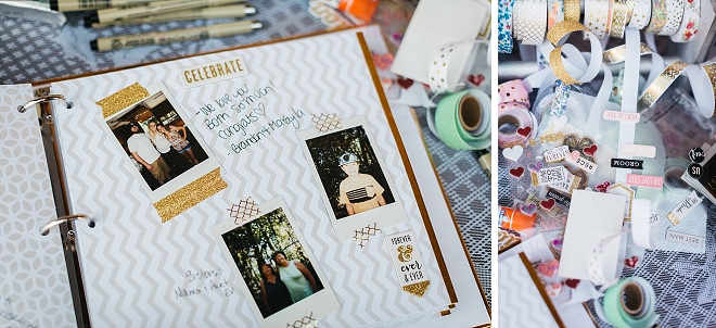 Loving this couples fun and interactive poloroid guest book!