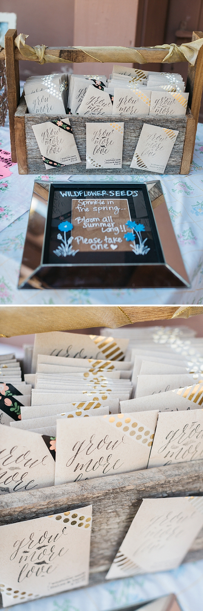 This couple created these darling seed packets as their wedding favors!