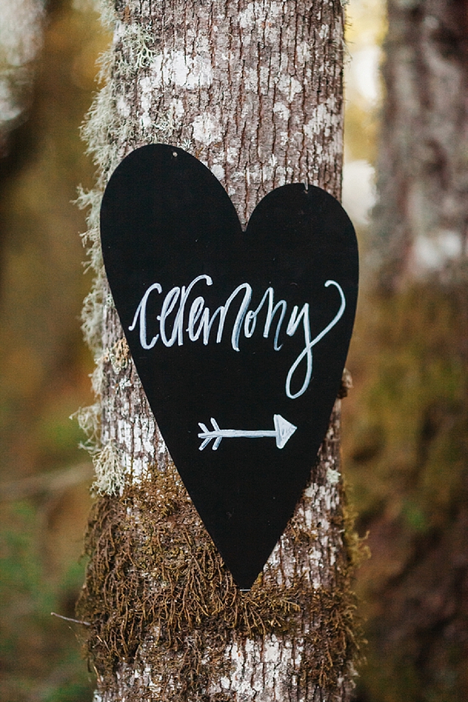 We love all of the darling details at this forest wedding!