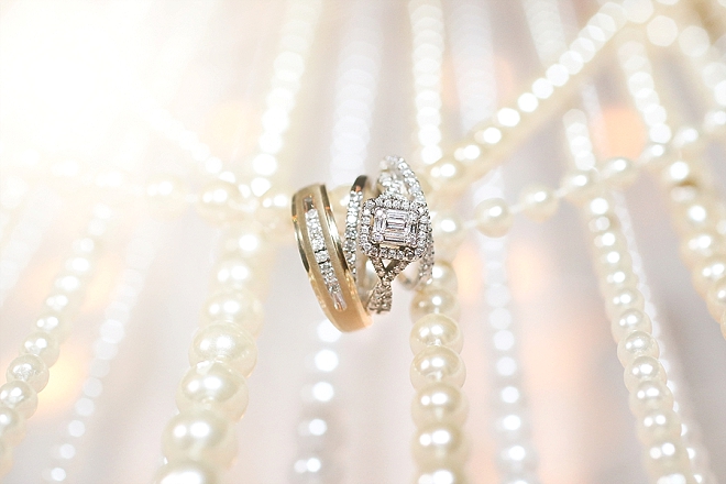 Check out this stunning ring shot and the handmade pearl backdrop!
