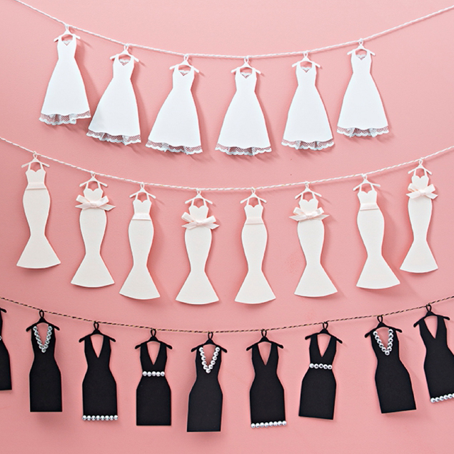 Download This Mini Wedding Dress Bunting Banner Is Just Too Cute