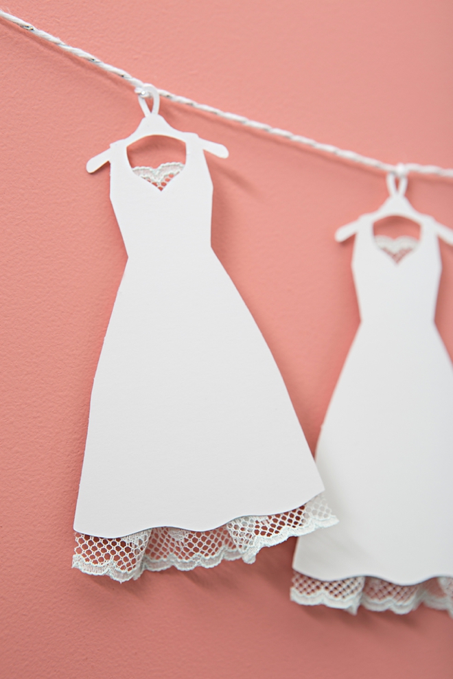 Download This Mini Wedding Dress Bunting Banner Is Just Too Cute