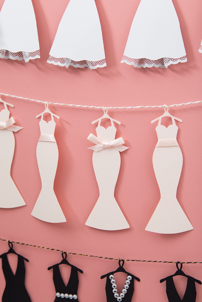 Download This Mini-Wedding Dress Bunting Banner Is Just TOO Cute!