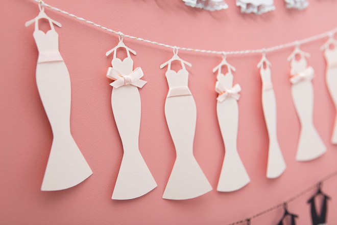 This Mini Wedding Dress Bunting Banner Is Just Too Cute