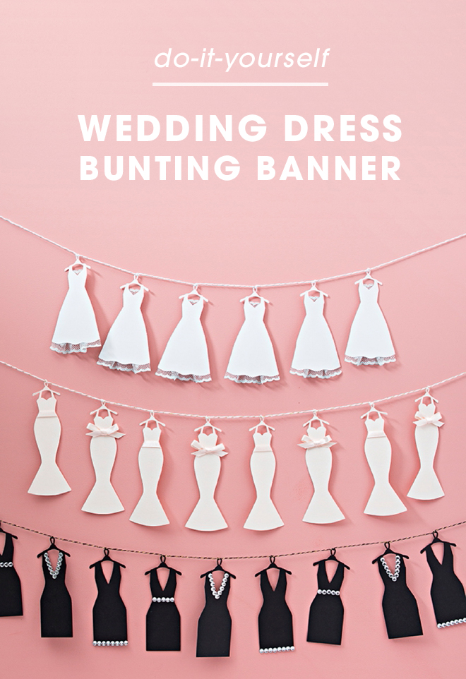 This Mini Wedding Dress Bunting Banner Is Just TOO Cute 