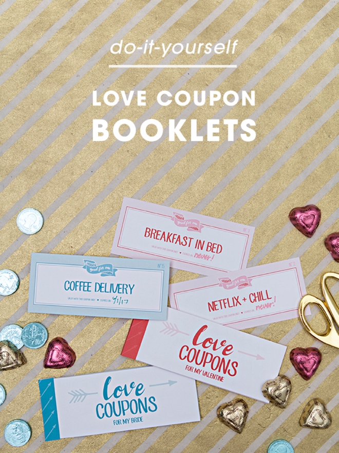 Download, print and make these adorable Love Coupons for your lover this Valentines Day!