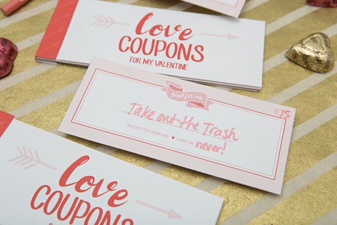 How cute are these DIY Love Coupon booklets!? They even include blank ones you can fill in!