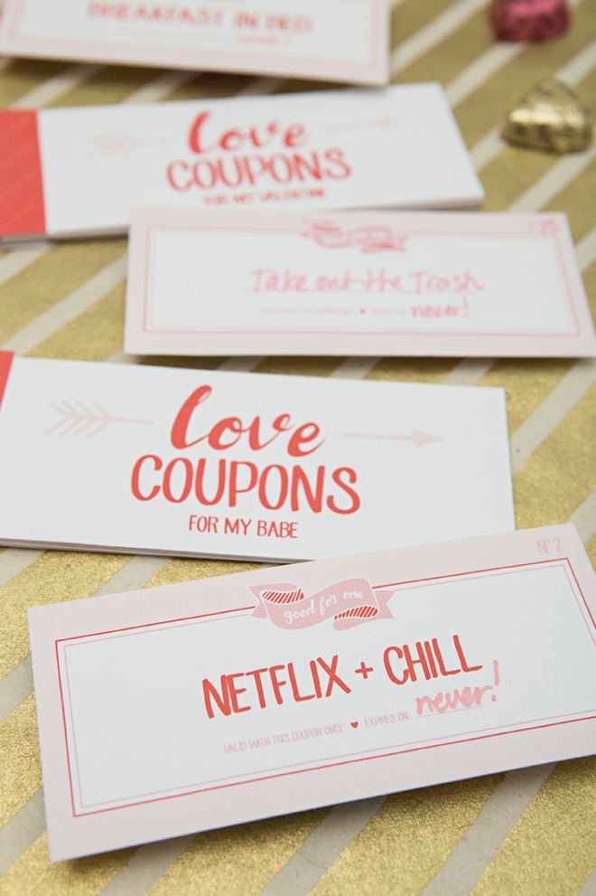 How cute are these DIY Love Coupon booklets!? They even include blank ones you can fill in!