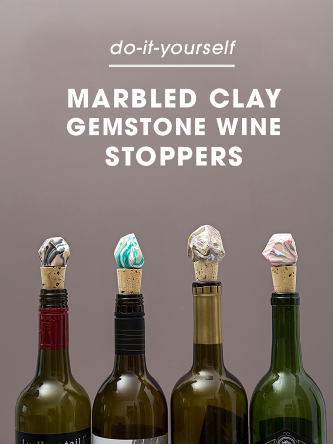 Learn how to make these awesome marbled gemstone wine stoppers!