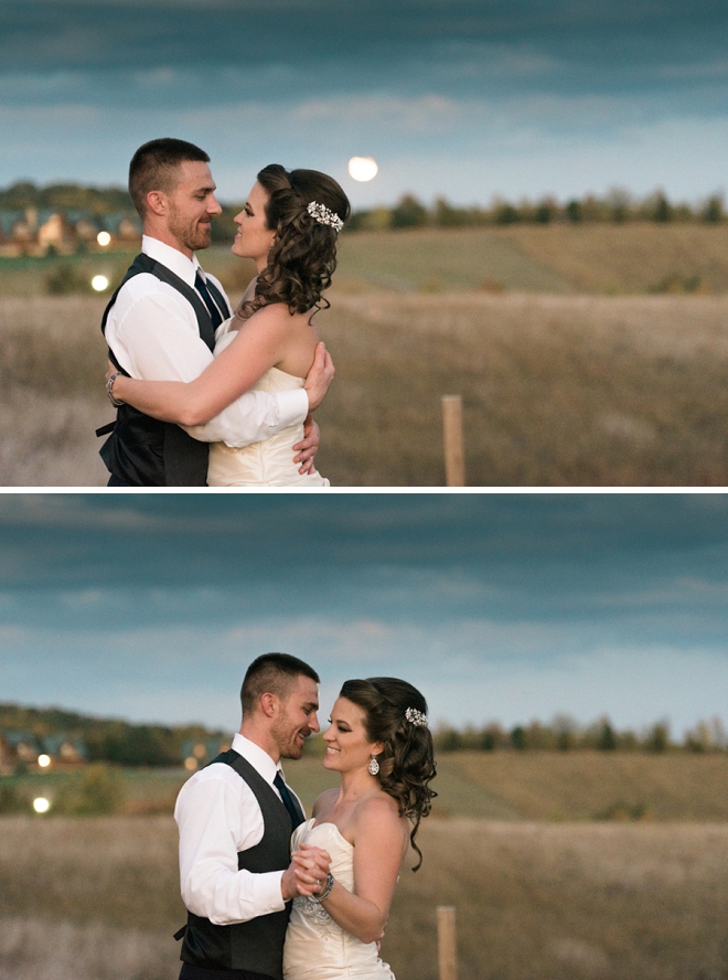 Such a sweet snap of this Mr. and Mrs. dancing in the full moon light!