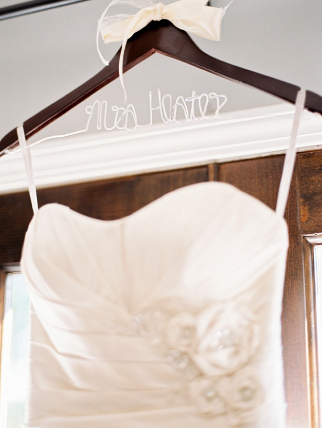Loving this Bride's stunning dress and the story behind it! Not to mention, that Mrs. hanger!