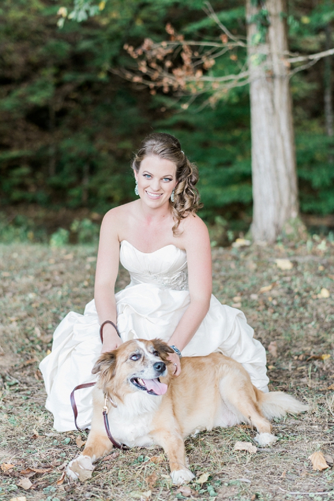 A Bride and her dog are our favorite wedding day accessory!