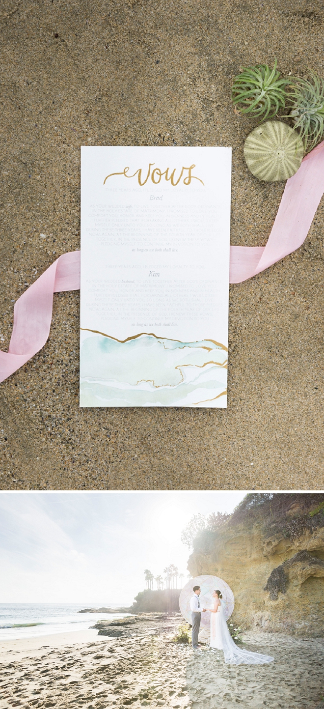 How stunning are these watercolor vows?! We're in LOVE!
