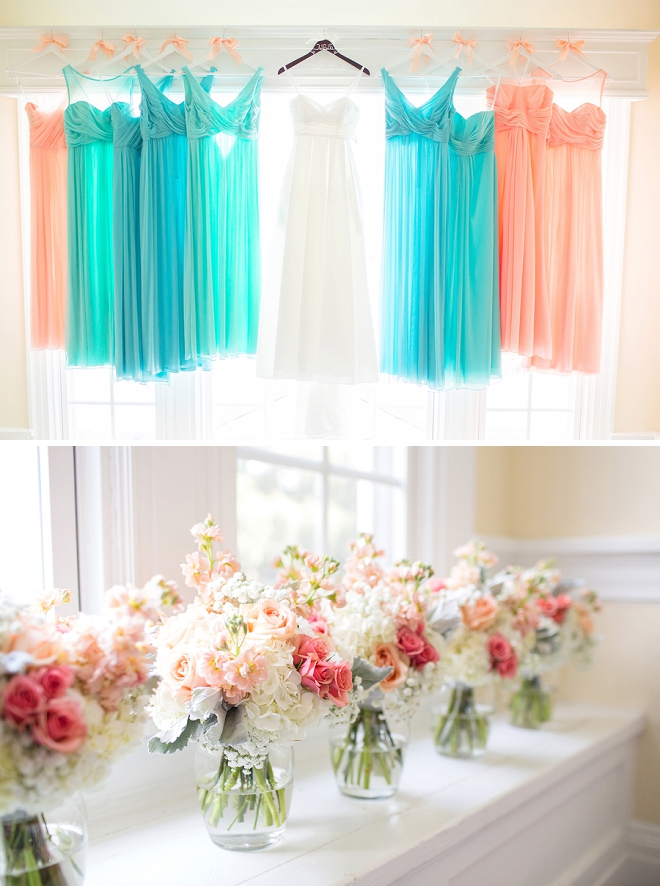 We love this snap of the Bride and Bridesmaid's dresses!