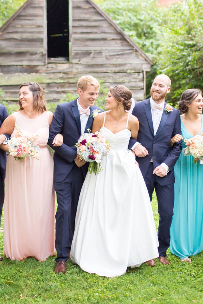 We love a rainy wedding and this bridal party doesn't disappoint!