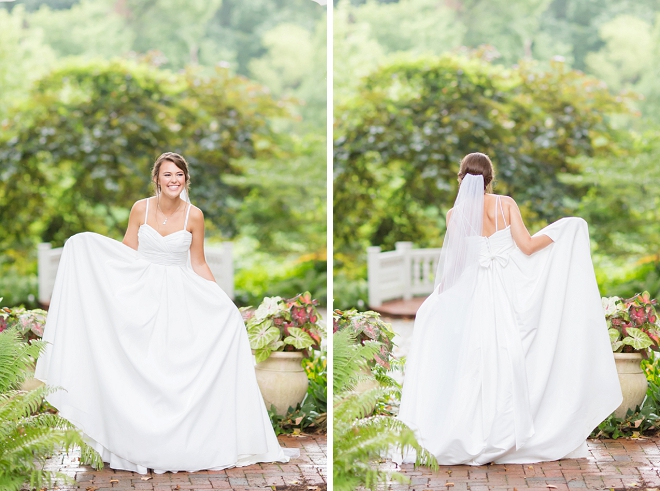 We love this Bride's wedding dress with pockets!