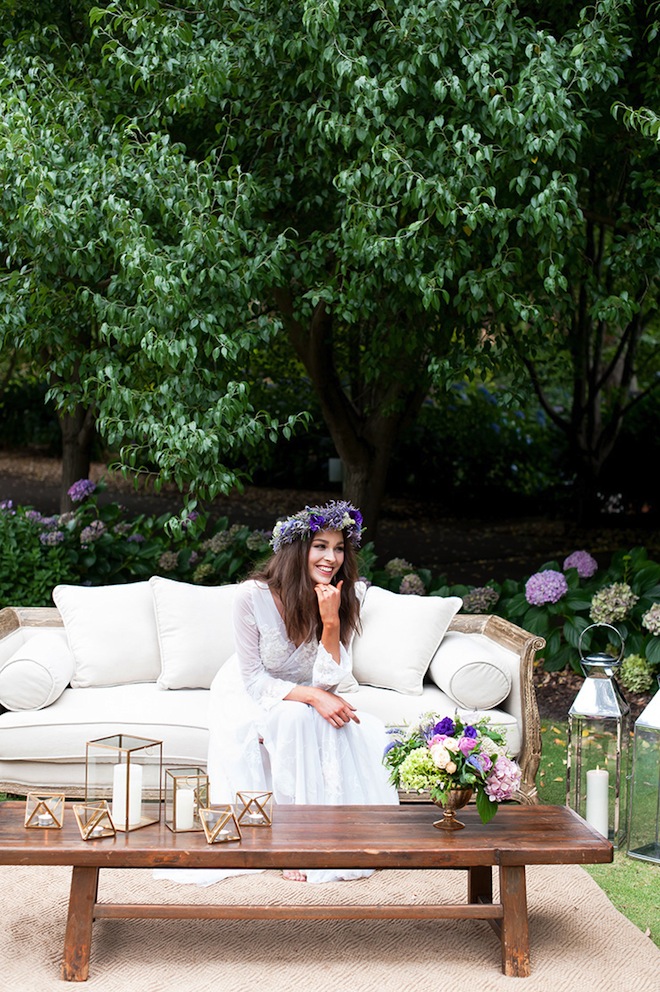 I love the idea of having an outdoor lounge area at my wedding.  Would need to find a couch and misc. decor to do it!
