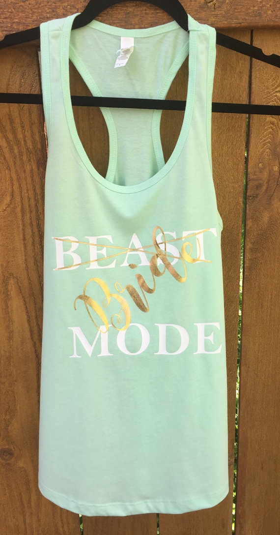 Get wedding day ready with this adorable Bride Mode workout tank!