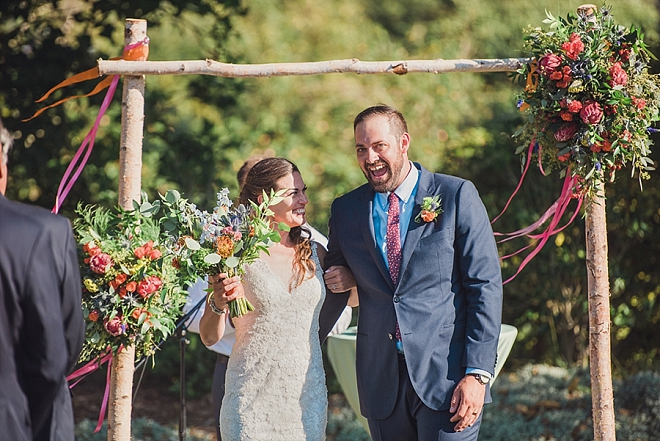 Swooning over this gorgeous and happy couple's outdoor ceremony!