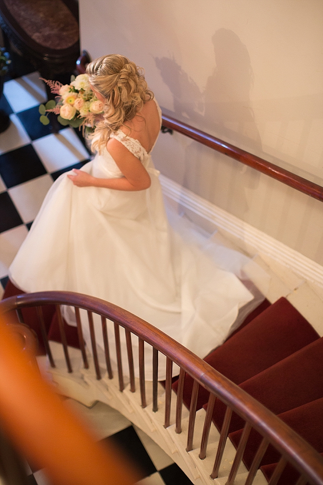 We love this snap of the Bride heading to say I Do!