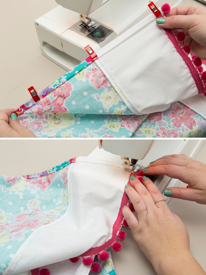 Learn how to sew this simple apron and then have your bridal shower guests sign it for the cutest guest book!