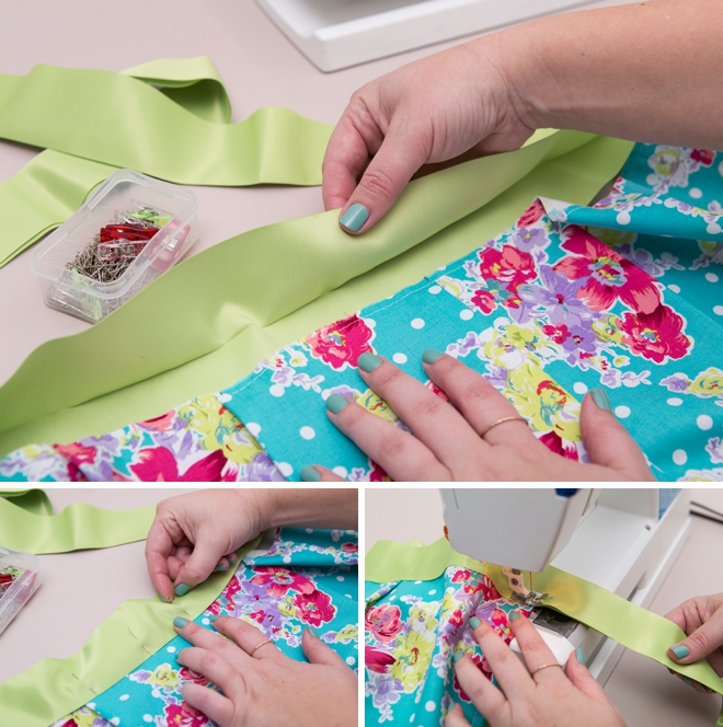 Check out this adorable DIY apron that doubles as a bridal shower guest book!