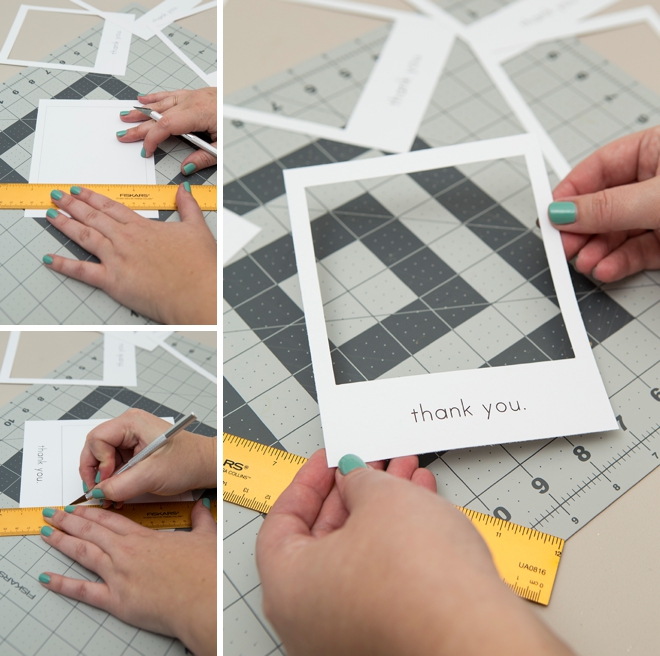 Learn how to print and create your own polaroid style thank you cards!