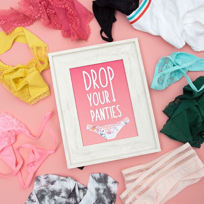 Inkdotpot Light Peach Drop Your Panties Bachelorette Party Panty