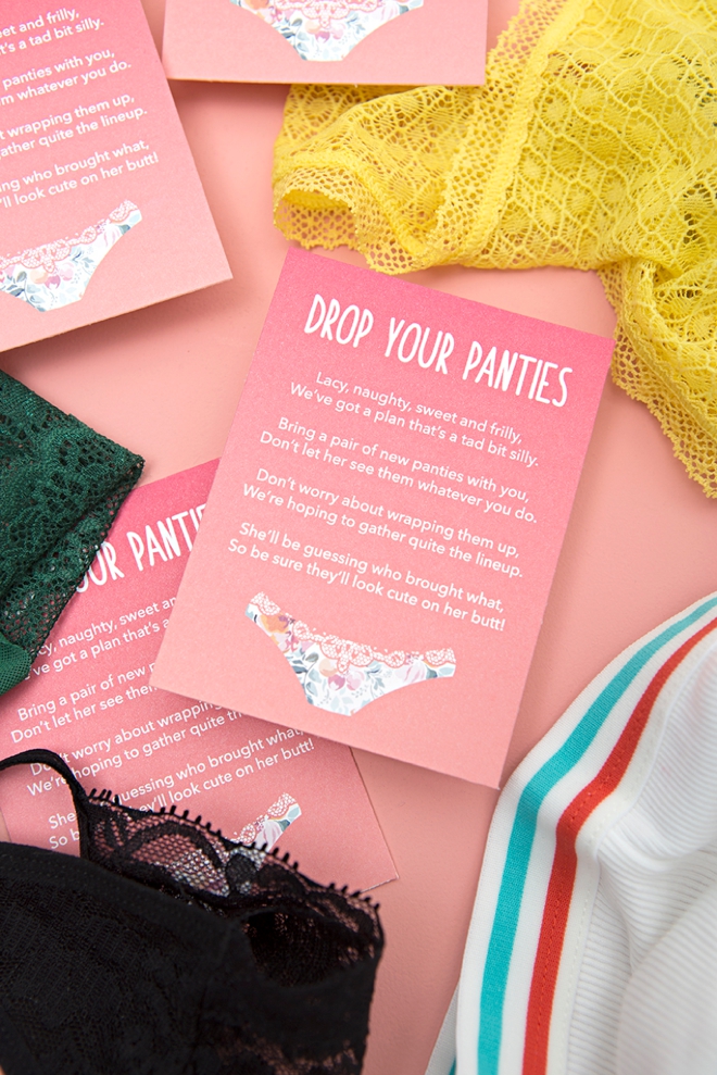 Free Bridal Shower Games: Where is My Underwear