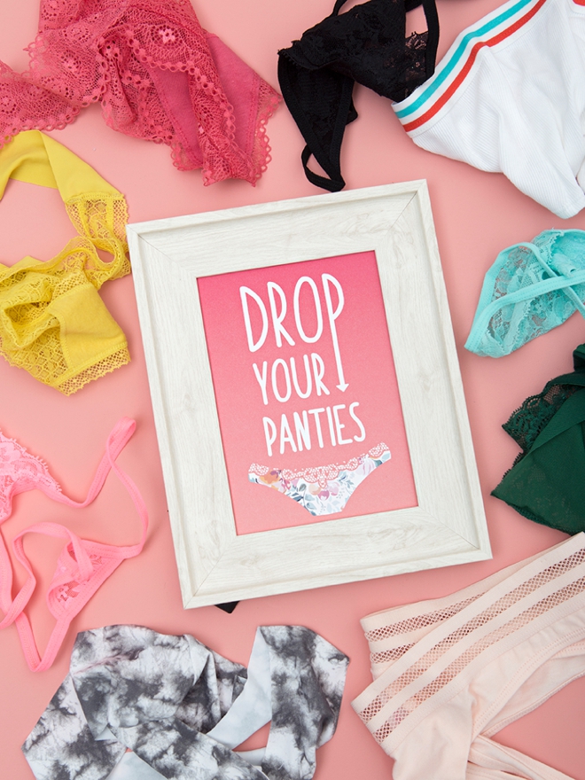 Roses On Wood Bridal Shower Drop Your Panties in Pink And Beige, under –  Studio 118