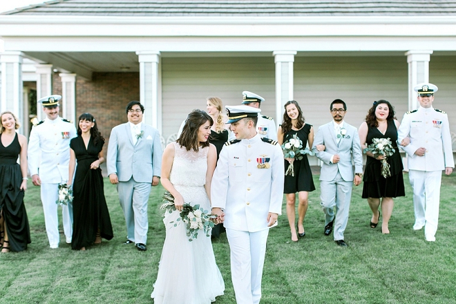 Stunning snap of this couple and their stunning bridal party!