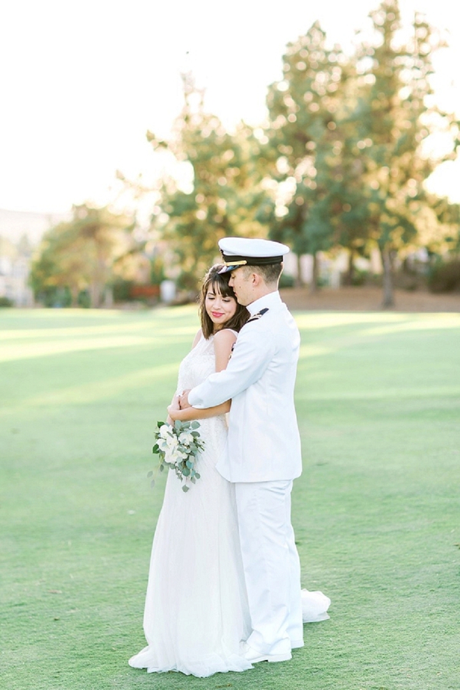 We're crushing on this stunning DIY San Diego Military wedding!