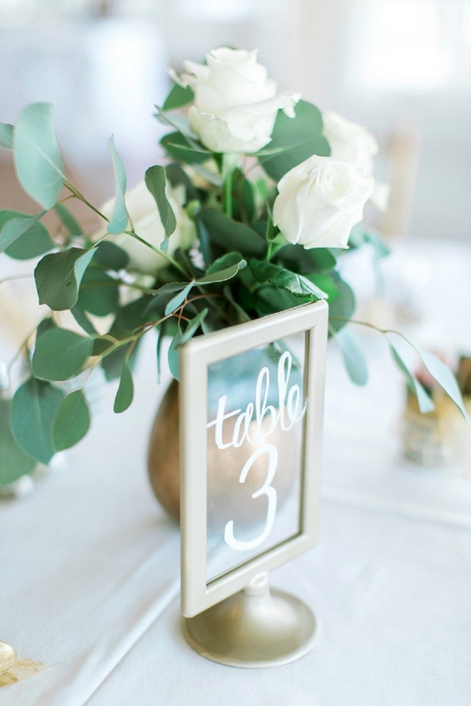 Check out these darling and easy table numbers the Bride DIY'd!