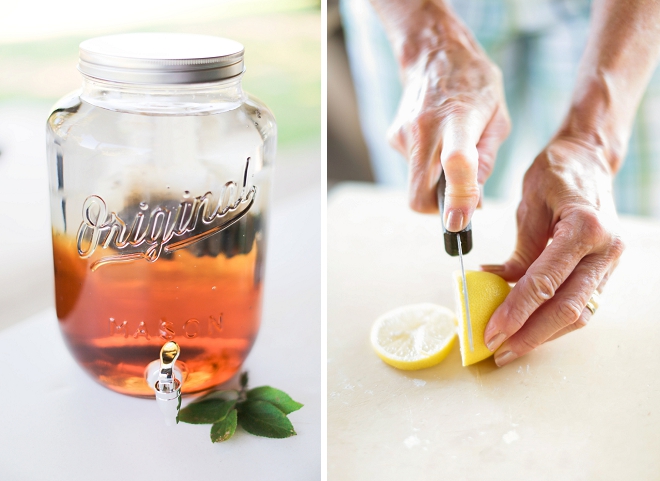 We're loving the rustic details of this couple's backyard wedding!