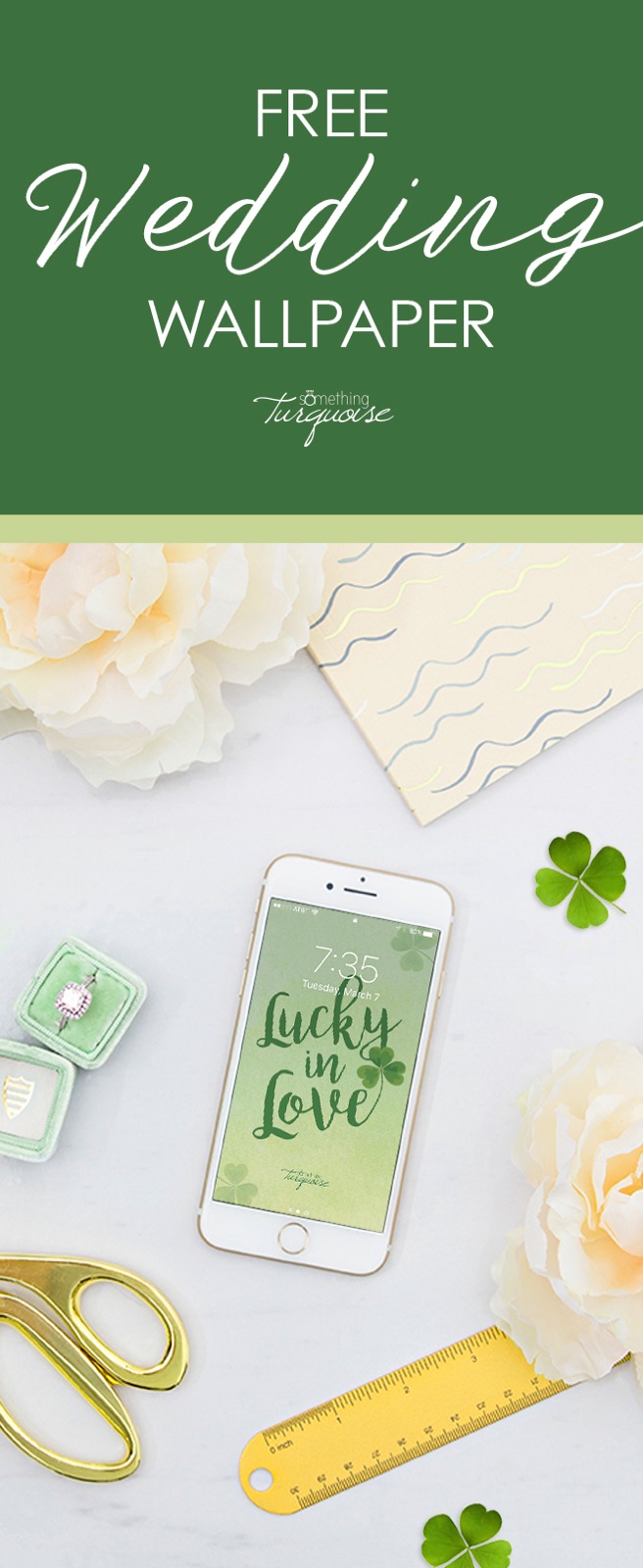 How cute is this free Lucky in Love iphone wallpaper!?