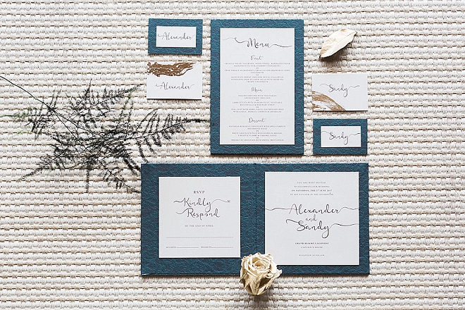 Such a stunning modern and elegant invitation suite!