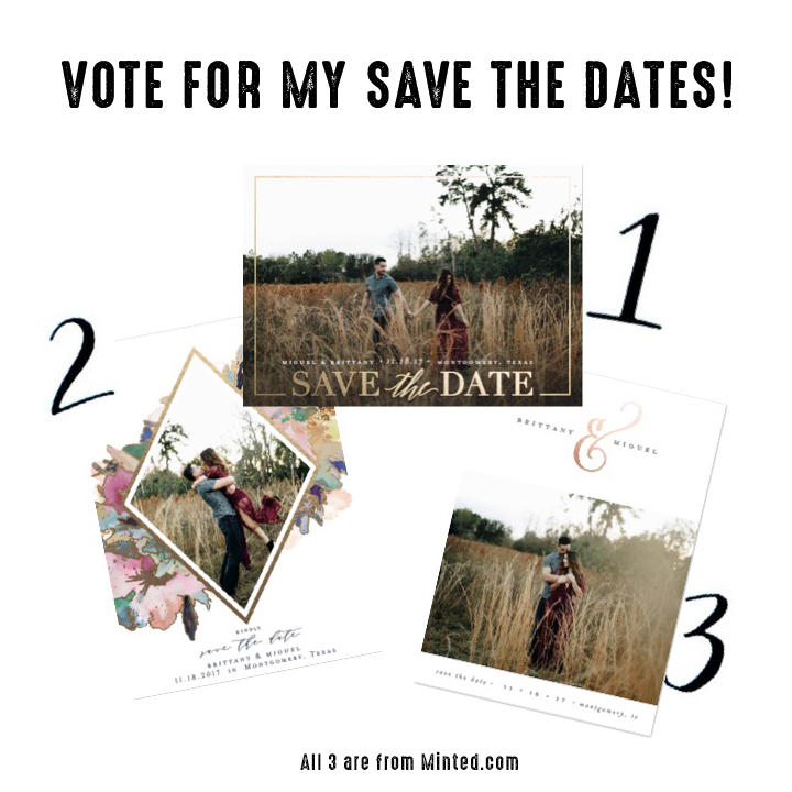 Please vote for Brittany + Miquel's save the dates!