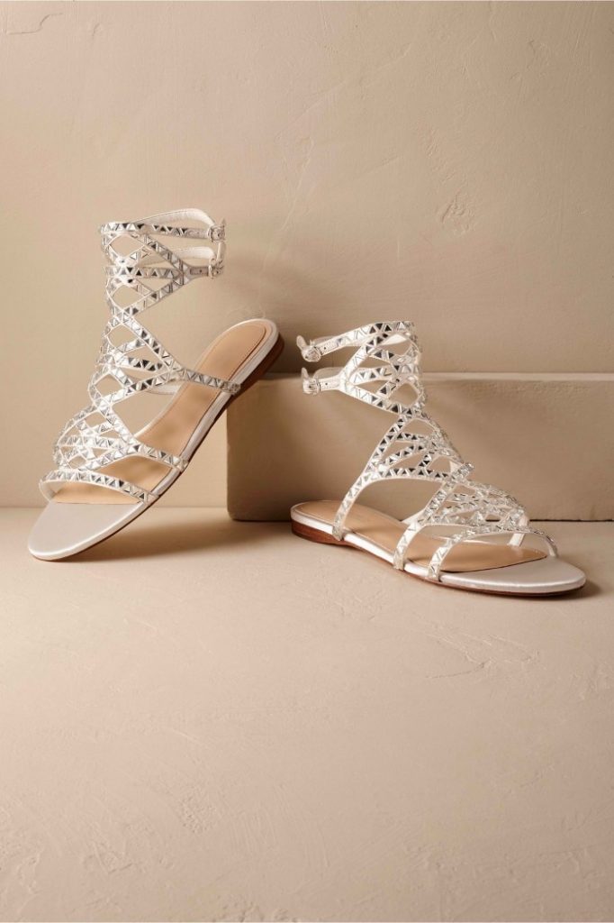 I'm thinking I want to wear bridal sandals on my wedding day! These Vince Camuto shiny sandals are so cute!