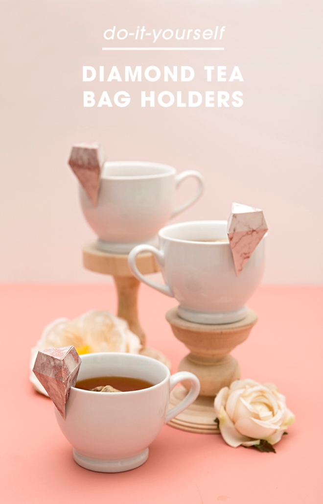 How adorable are these DIY diamond tea bag holders!?
