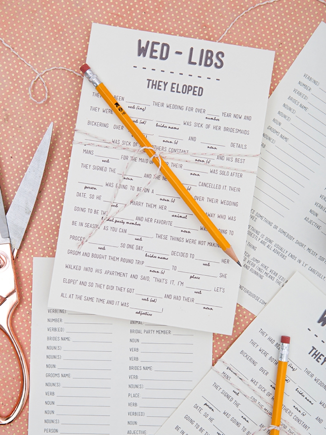 free downloads wedding mad libs