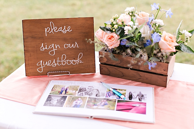 Darling guest book details at this stunning South Carolina wedding!