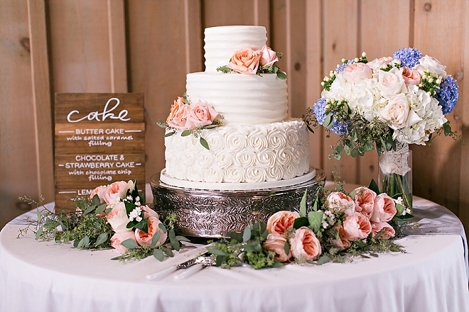 LOVING this darling Mr. and Mrs. and their stunning wedding cake!