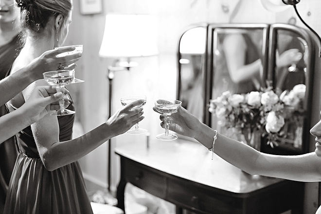 Cheers from the Bride and her Bridesmaids!