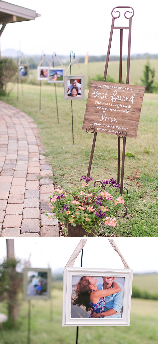 Such a cute aisle photo op for this darling couple!