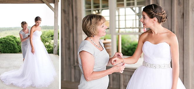 We love this super sweet snap of the Bride and her Mom before the ceremony!