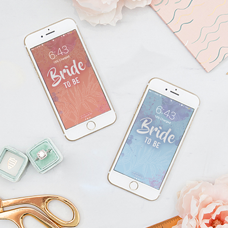 Awesome Bride To Be smartphone wallpaper and lock screen, SO cute!!