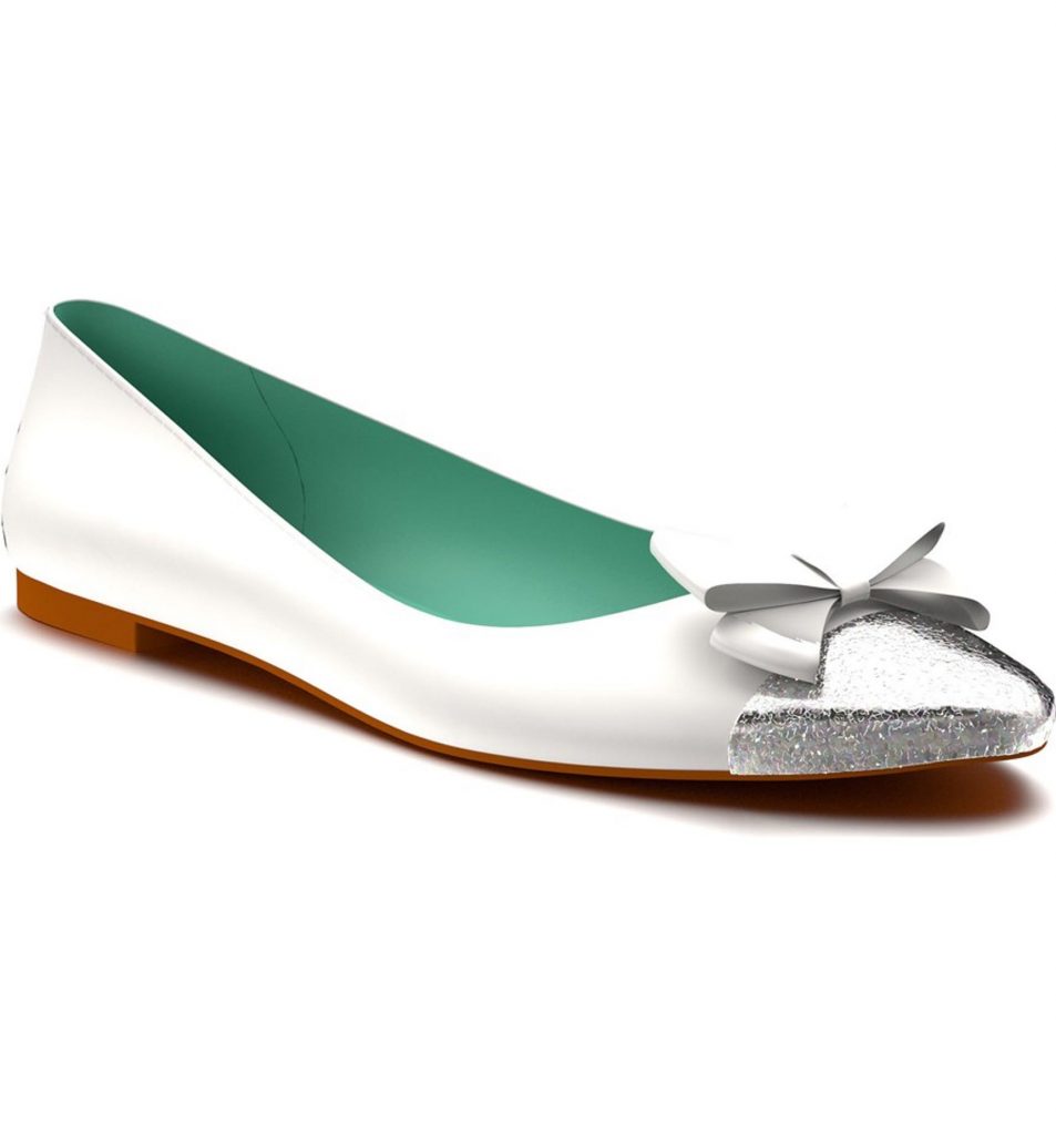 These are so pretty! White ballet flats for my wedding day! Shoes of prey.