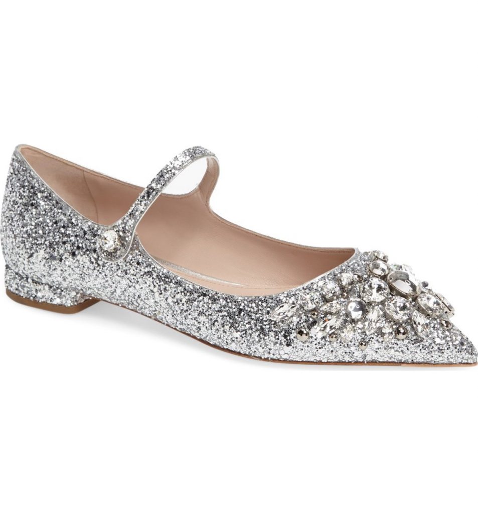 These Miu Miu Crystal flats are what wedding dreams are made of! #weddinginspo