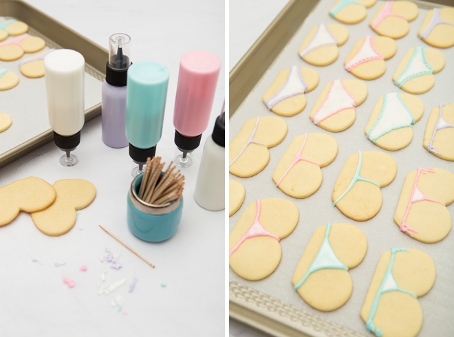 These cheeky bachelorette cookies are super cute and easy to make!