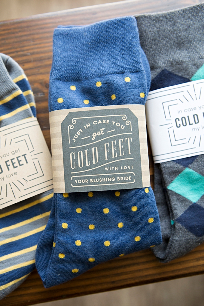Print these awesome in case you get cold feet sock labels for free!